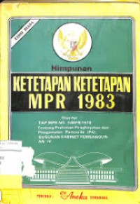 Image of KUMPULAN KETETAPAN-KETETAPAN MPR 1983
