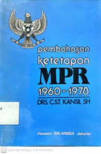 Image of PEMBAHASAN KETETAPAN MPR  1960-1978